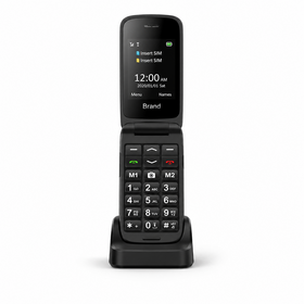 OEM ODM 4G Flip Phone Manufacturer Senior Mobile Phone with Big Buttons SOS Emergency Call Dual SIM Desk Charger
