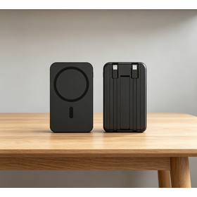 10000mAh Business Gift Power Bank, PD22.5W Fast Charging & 15W Magnetic Wireless Charging Portable Charger with Foldable Holder