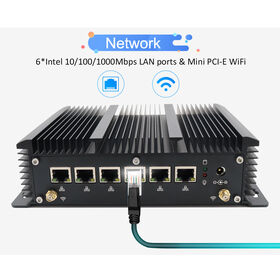 EGLOBAL Mini PC Industriel Fanless Abordable avec Intel Core i5 10 Cœurs 12 Threads, Support 32 Go RAM DDR5, 2 COM, Affichage HD, SSD/HDD
