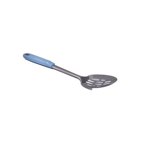 OEM ODM Slotted Stainless Steel Soup Ladle 30cm PP Handle Oval Hole Skimmer Spoon Kitchen Cooking Gadget Wholesale