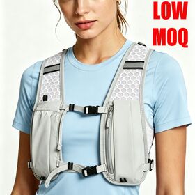 Custom Low MOQ in Stock NylonPortable Polyester Hydration Pack Running Vest with Flasks Outdoor Bag Vest Included Unisex-adult