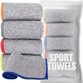 Microfiber Quick Dry Gym Towel, Lint Free Odor-Free Absorbent Fiber, Fast Drying, Men & Women Workout Gear for Body Sweat