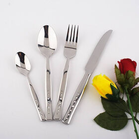 Christmas Party Supplies Set Tableware Reusable 304 Stainless Steel Cutlery Set Tableware