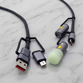 Latest Top Seller 60W/100W 6 in 1 Nylon Multi-functional Lighting + Ignition Data Cable for Modern Smartphone