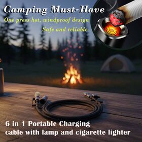 Cable de Datos Multifuncional 6 en 1 de Nylon para Encendido e Iluminación de Fábrica Original 60W/100W para Teléfonos Móviles Modernos