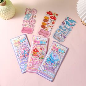 Custom PVC BONBON Drop Sticker Eco Friendly Children School Decoration Waterproof Sticker Custom Any Shape 3D Embossed Sticker