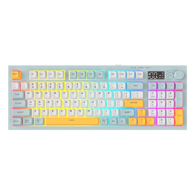 94 Keys Wireless keyboards ,glowing characters,RGB light,uipped with electronic display screen ,Membrane game keyboard 794Cube