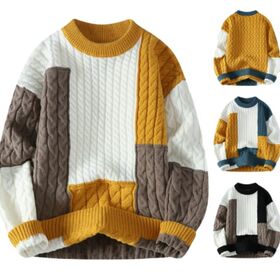 Oversized Men Crew Neck Sweater Soft Knit Winter Men Cardigan Casual Men Sweater