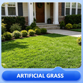 Commercial Landscape Artificial Grass UV Stabilized Synthetic Lawn For Resort Garden Outdoor Greening