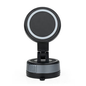 Support Magnétique Universel en Alliage d'Aluminium pour Téléphone Portable pour Tableau de Bord de Voiture, Bureau, Pare-Brise - Rotation à 360°, Angle Réglable, Noir