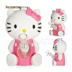 Wholesale Price 7 inches Factory New Hot Phoenix Star Glass Silicone Clown Water Pipe