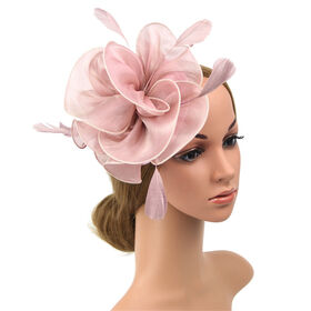 Sinamay fascinator feather headband women