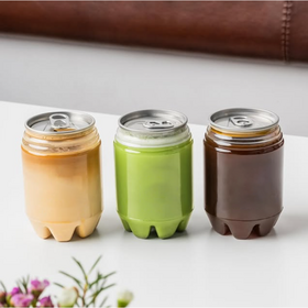 250ml transparente pet bebida latas plásticas