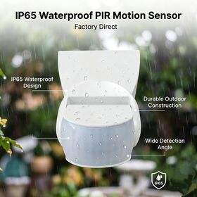 Wall-Mounted Infrared Motion Position Sensor High-Sensitivity PIR for Indoor/Outdoor Security Auto-Trigger Movement Sensing