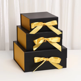 Custom size Flap Lid Packaging Cardboard Custom Magnetic Clothing Gift Ribbon Folding Paper Box for Gift Packaging