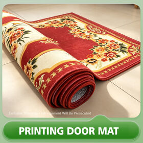 Custom Runner Carpet Idan Velvet with TPE Anti-Slip Backing, Washable Hallway Floor Mat