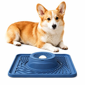Anti-Slip Suction Dog Slow Feeder Dog Lick Bowl Food Grade Silicone Pet Lick Mat Anti-Slip Non-Spill Pet Supply for Dog Cat