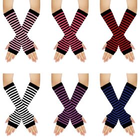 Unisex Adult Striped Arm Sleeves, Breathable Spandex Cotton Printed Design, Multi-color Arm Covers
