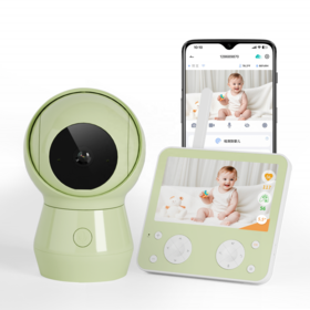 5.5" AI Smart Baby Monitor with Sleep Tracking, HR/Respiration Monitor-Cry Detection, Face Occlusion Alert, Prone Reminder