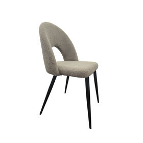 Home Restaurant Fabric Upholstered Dining Chair With Metal Legs