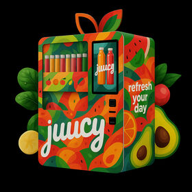 JX Fully Automatic Metal Fruit Smoothie Vending Machine Compressor Cooling 24" Touchscreen ADA Compliant SDK Customizable LED