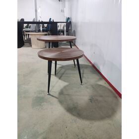 MDF Wholesale Furniture Modern new arrival round Wood living room Table Nordic factory coffee table side table set