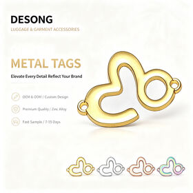 Custom Zinc Alloy Metal Name Tag Embossed Logo Metal Badge Nickel Free Metal Label For Bag Clothing Accessory