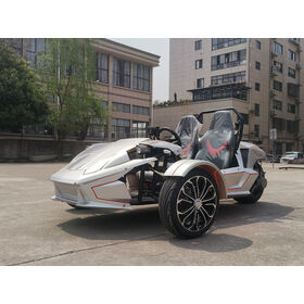 Fantasy Silver Color Adult T-Rex Open-Body Racing Motorcycles 350cc Gasoline Car with 3 Wheels Reverse Tricycle for Passenger