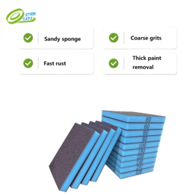 Aoma Washable Reusable Sanding Sponge Blocks Medium Block AbrasiveWet Dry Abrasive Sponges for Wood Metal Furniture Drywall