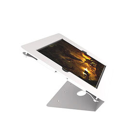 Anti-Theft Tablet Kiosk, Locking Tablet Enclosure with Counter Top and Wall Mount Base with loaded weight capacity of 2.2 lbs
