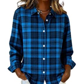 2026 New Fashion Vintage Color Block Soft Cotton Casual Half Placket Spring Women's Golf Polo Shirt Women