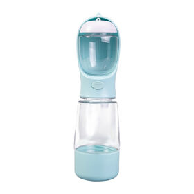 3-in-1 Portable Dog Water Bottle with Food Container Leakproof Pet Water Dispenser for Walking Hiking Travel