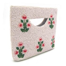 Luxury Artisan Crafted Purse High Quality Bead Embroidery Flower