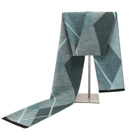 Reversible Woven Wool Pashmina Scarf Lightweight Jacquard Winter Shawl