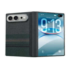 Carbon Fiber Pattern PC Phone Cover Magnetic Protective Phone Case for iPhone Ultra (Fold) 2026
