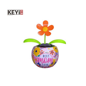 High quality New solar powered apple blossom car ornament Car interior decorations