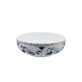 Durable Porcelain Cereal Bowl with Ginko Leaf Design Enamel Under Glazed Decal FSC Certified Eco Friendly Dining Soup Dish