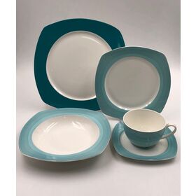 New Bone China Dinnerware Set 16 Piece Marine Style Eco Friendly Customizable Elegant Wedding and Party Tableware