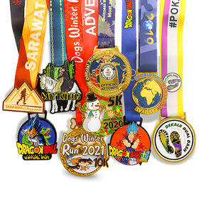 Hypercrafts Customized Soft Enamel Gold Silver Marathon Medal Swimming Finisher Sports Metal Medals Manufacturer Free Design