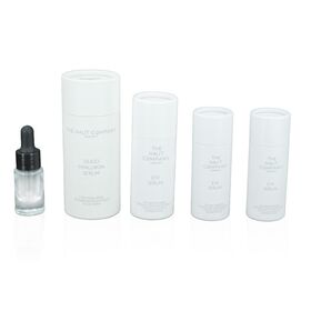 ODM Custom Surface Print White Cylinder Paper Box for Cosmetic Sample Gift Set Shipment