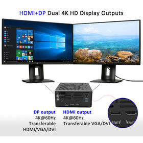Ventilateur de Refroidissement Mini PC Core i7-10850H Support DDR4 64 Go RAM RJ45 Giga LAN SSD/HDD Multifonction Win11/Linux