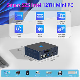 Full New Eglobal Mini PC Support 32GB DDR5 RAM 2TB SSD In-tel N100 Processor Integrated Graphics-Gaming PC