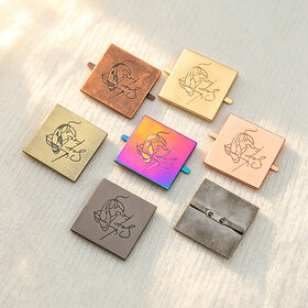 Custom Enamel Two Prong Metal Name Plate, Zinc Alloy Insert Pin Brand Logo Tag For Shoes, Sneakers, Handbags, Leather Goods