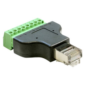 RJ45 To 8pin Terminal Connector, Shield Type