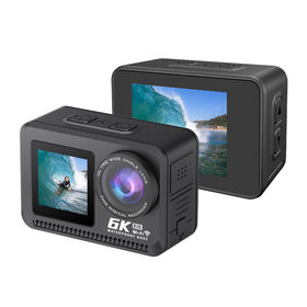 6K Sports Action Camera, 20M Body Waterproof Built-in Night Vision, EIS Anti-Shake,WiFi & Wireless Remote,Support External Mic
