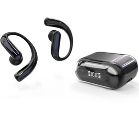 OWS Kabellose Sportkopfhörer mit LED-Digitalanzeige, Open-Ear-Kopfhörer mit Knochenleitung für Sport und Reisen