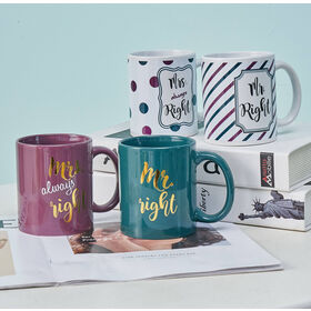 Printed Valentine Day Ceramic Coffee Mug Gift Tableware Set
