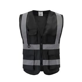 Custom High Visibility Waterproof Durable Reflective Safety Vest with Multi-Pocket Design for Industrial Work