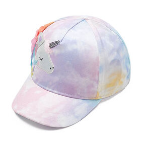 Tie Dye Unicorn Embroidery Kids Baseball Cap, Cute Rainbow Children Sun Hat, Adjustable Lightweight Outdoor Toddler Girls Casual