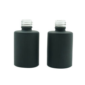 10ml round glass dropper bottle essential oil bottles nail polish bottle with matte black color spray finish gold dropper gold cap
